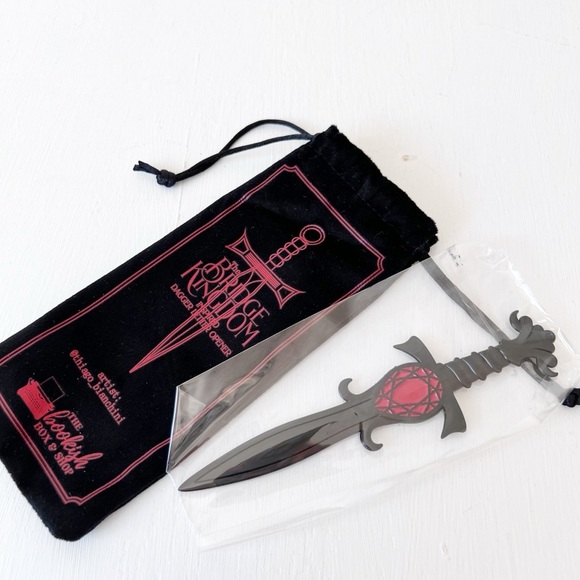 Bridge Kingdom Black and Red Dagger Letter Opener by Bookish Box - Picture 2 of 3
